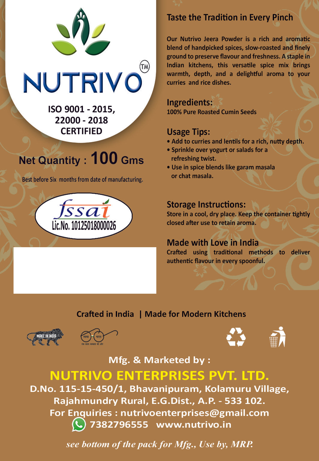 Jeera Powder – Pure & Flavourful