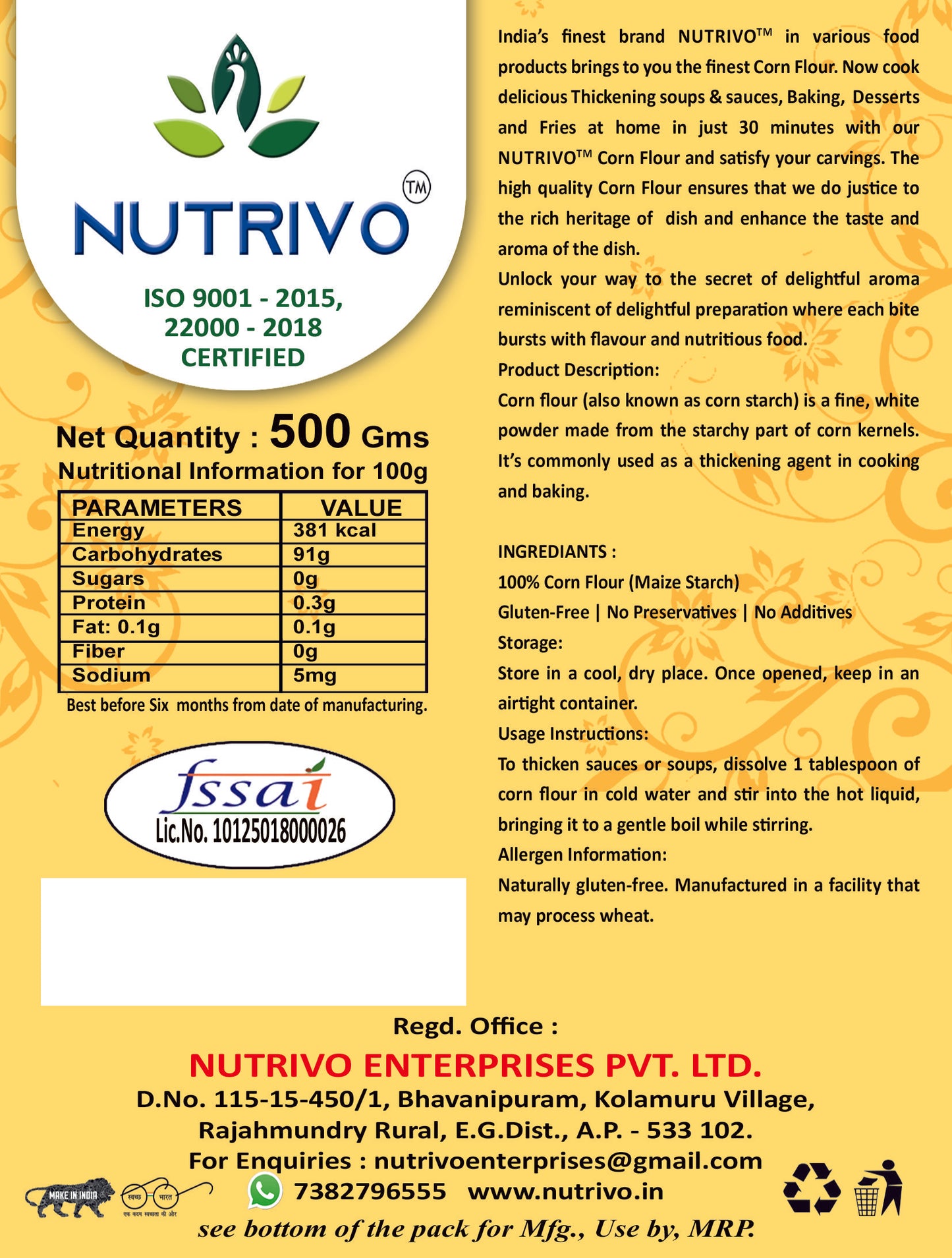 Corn Flour – Fine & Versatile